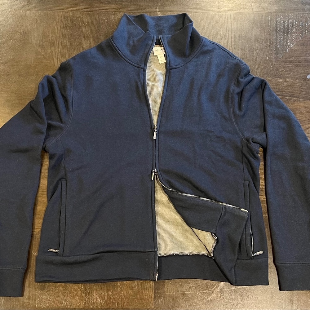NWOT Armani Zip-Up Sweater